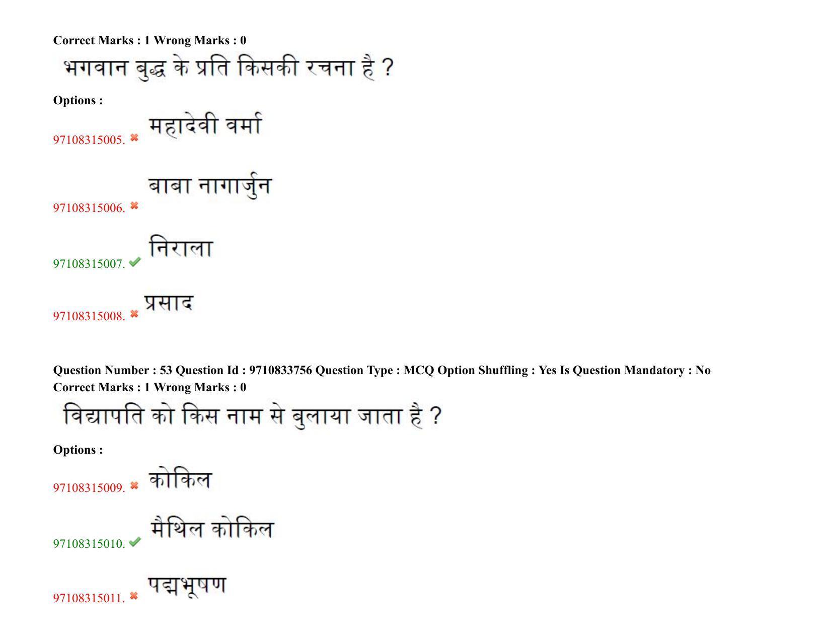 TS CPGET 2020 M.A. Hindi (Shift 2) Question Paper with Answer Key - Page 33