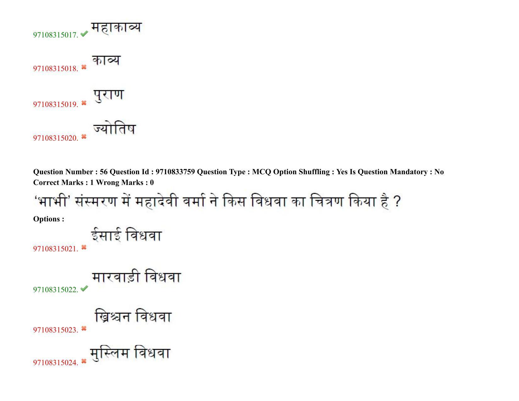 TS CPGET 2020 M.A. Hindi (Shift 2) Question Paper with Answer Key - Page 35