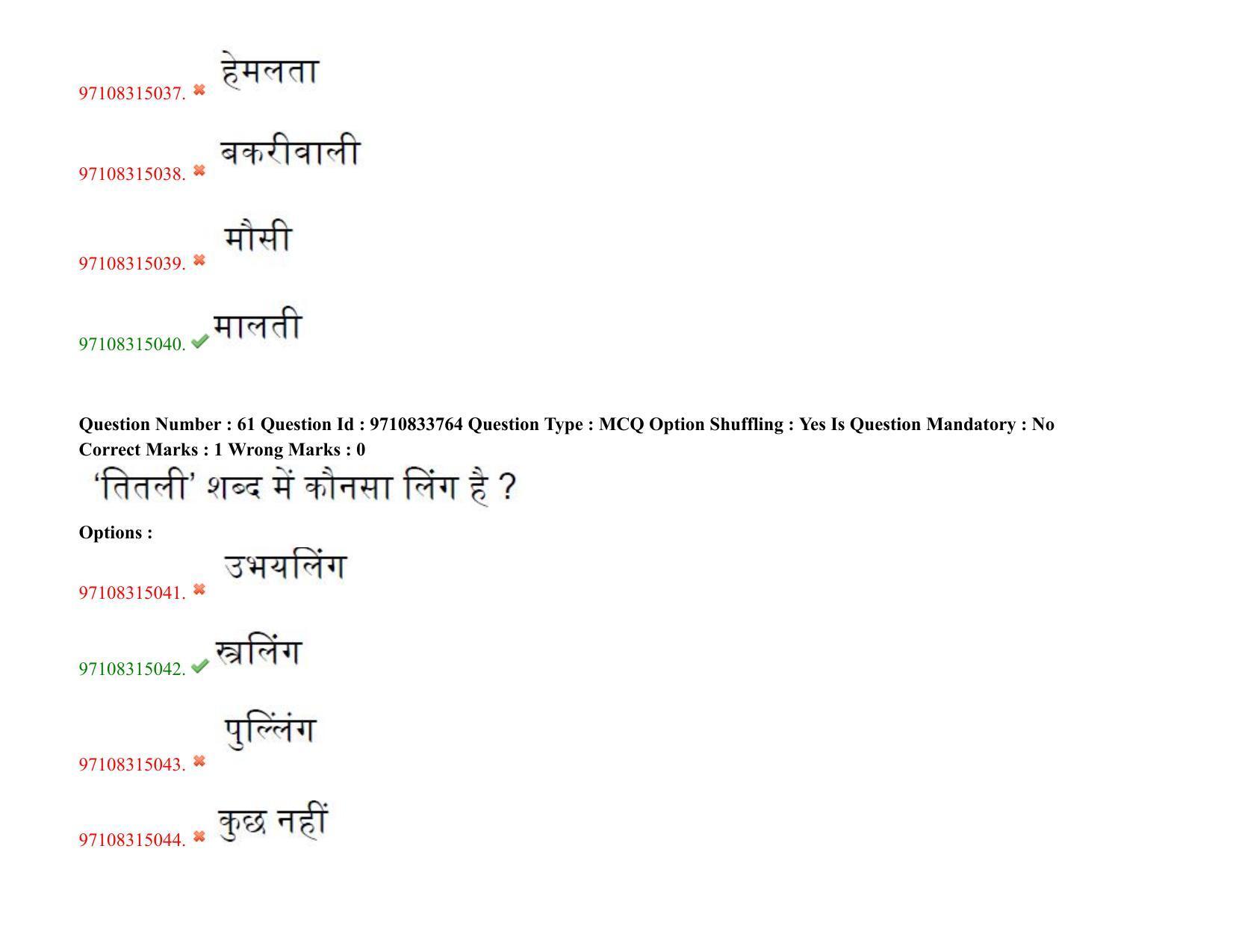 TS CPGET 2020 M.A. Hindi (Shift 2) Question Paper with Answer Key - Page 38