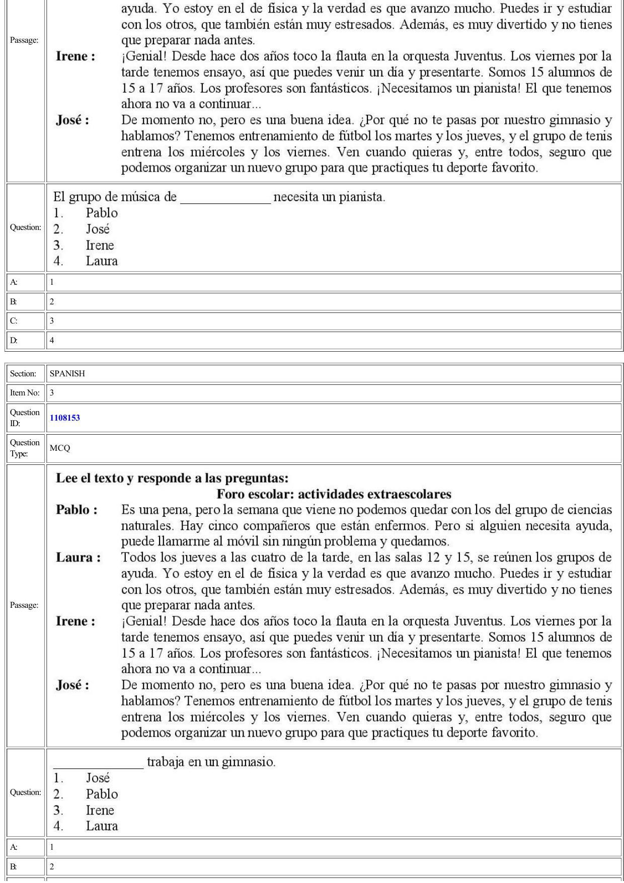 CUET 2022 Question Paper of Spanish - Page 2