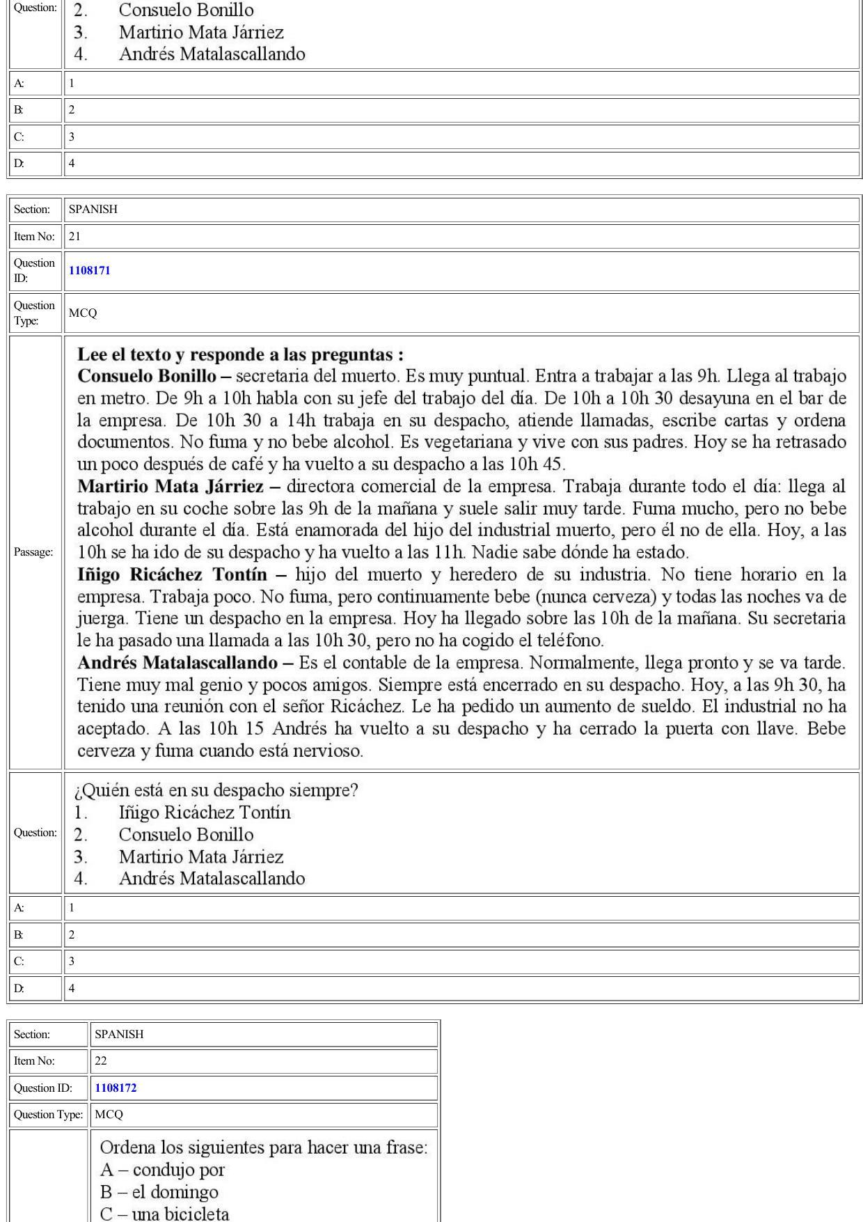 CUET 2022 Question Paper of Spanish - Page 13