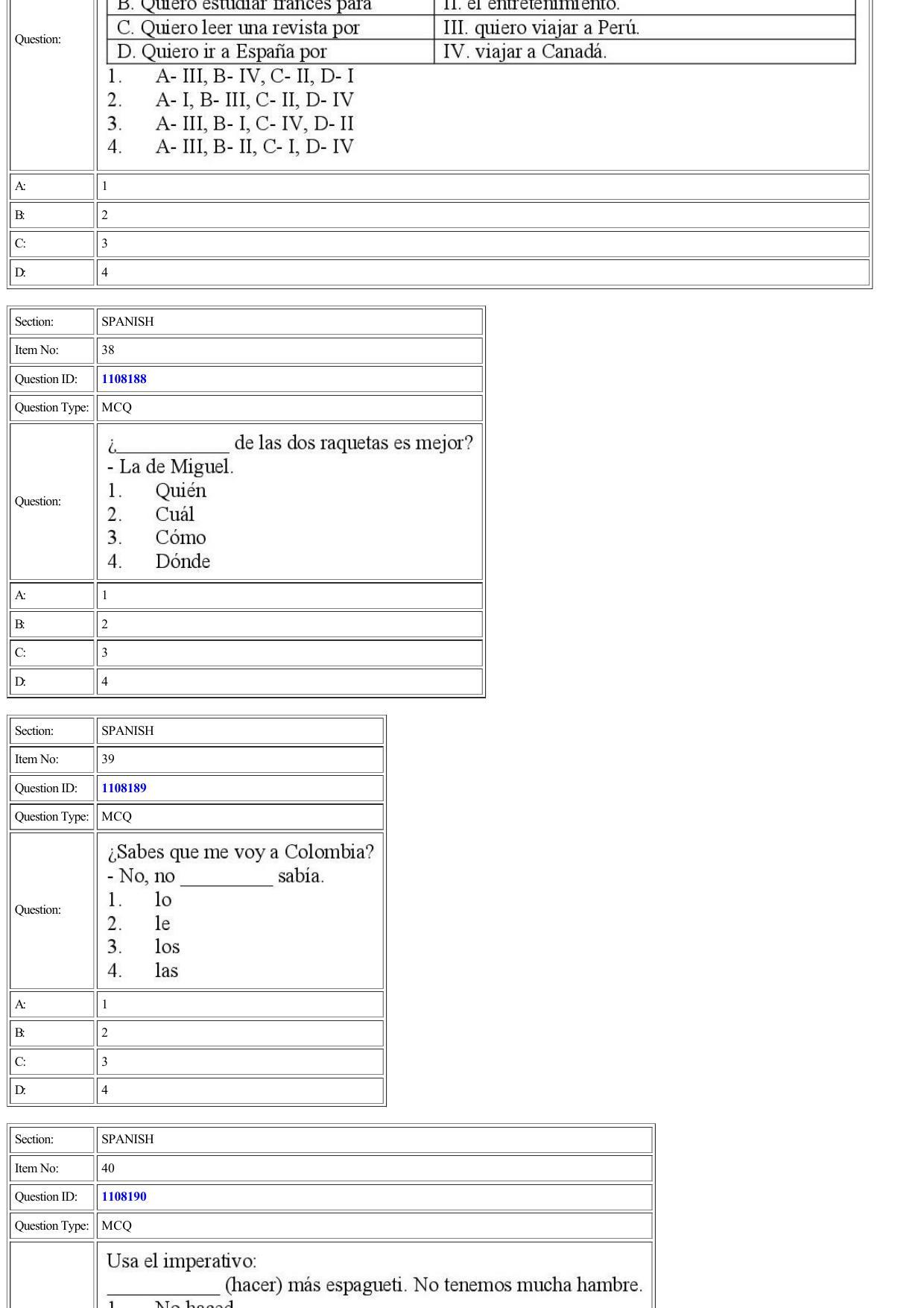 CUET 2022 Question Paper of Spanish - Page 20