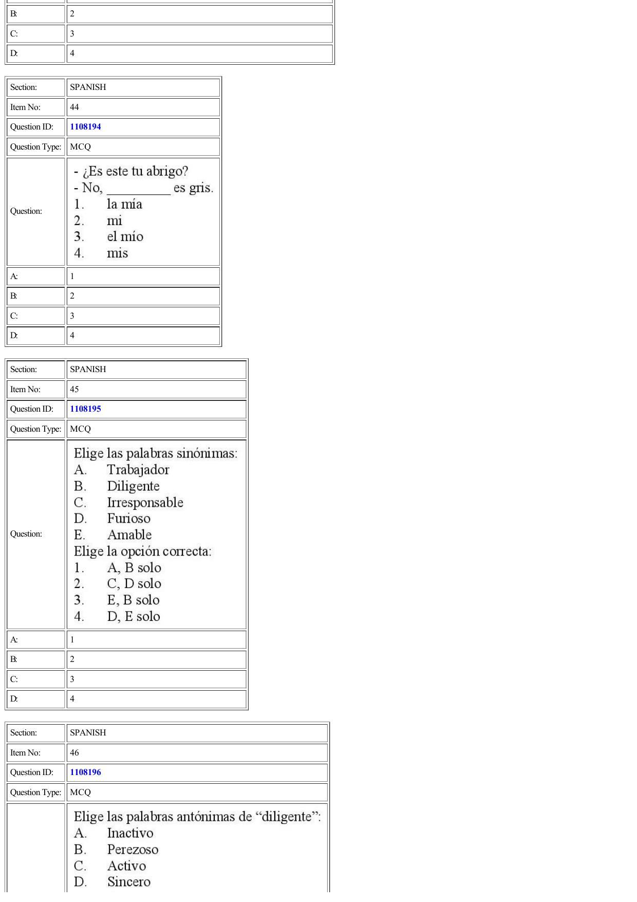 CUET 2022 Question Paper of Spanish - Page 22