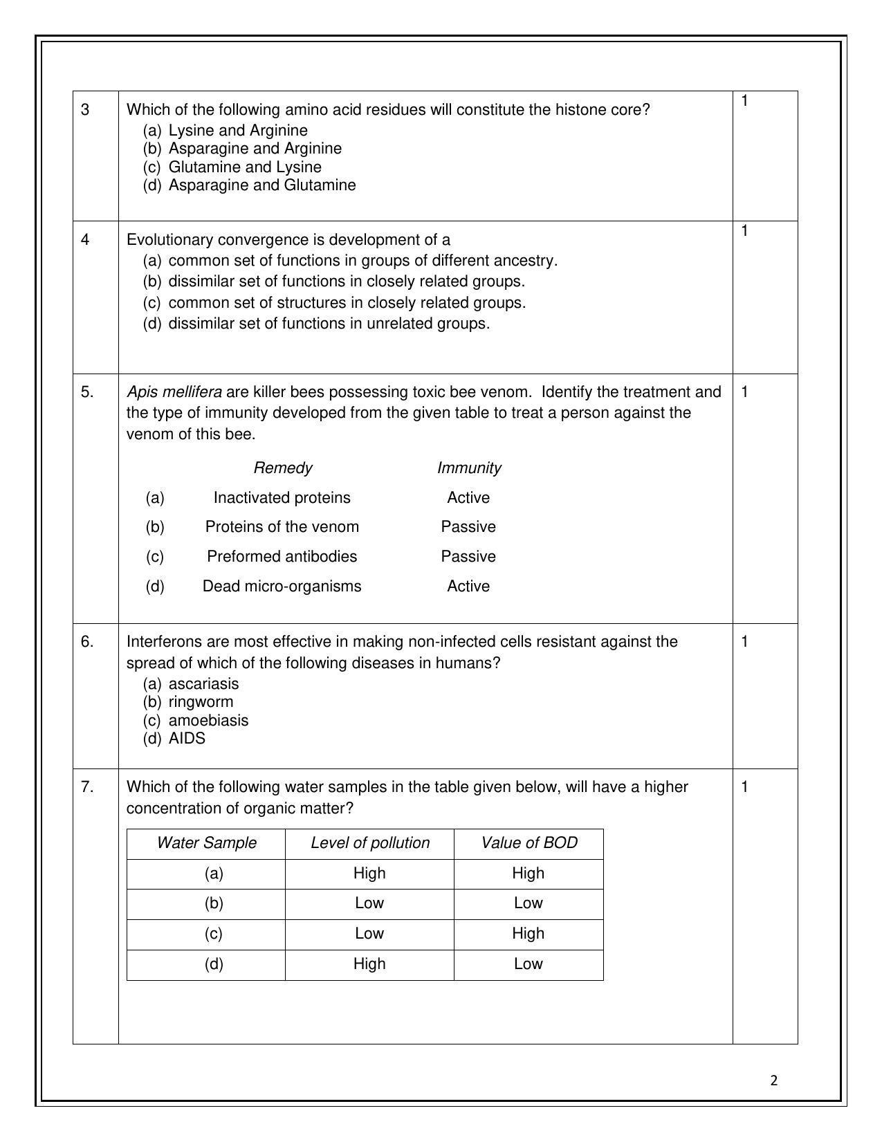 CBSE Class 12 Biology Sample Paper 2023 - Page 2