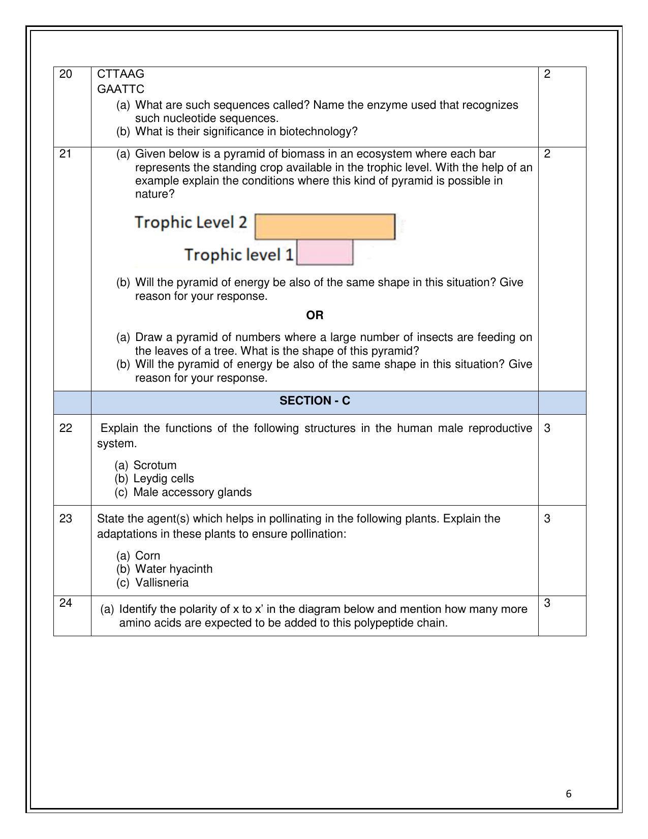 CBSE Class 12 Biology Sample Paper 2023 - Page 6