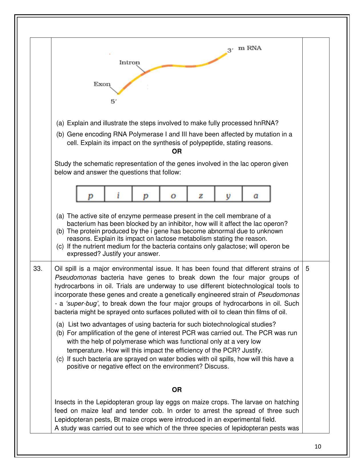 CBSE Class 12 Biology Sample Paper 2023 - Page 10