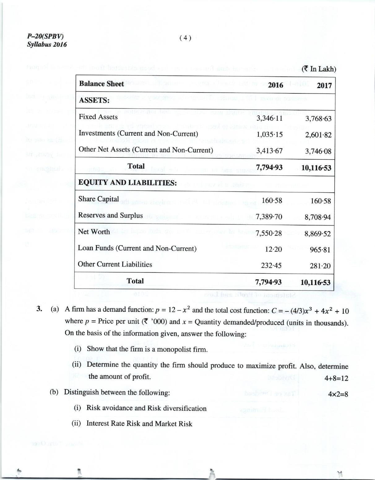 ICMAI June 2018 Strategic Performance Management & Business Valuation Question Paper (Final) - Page 4