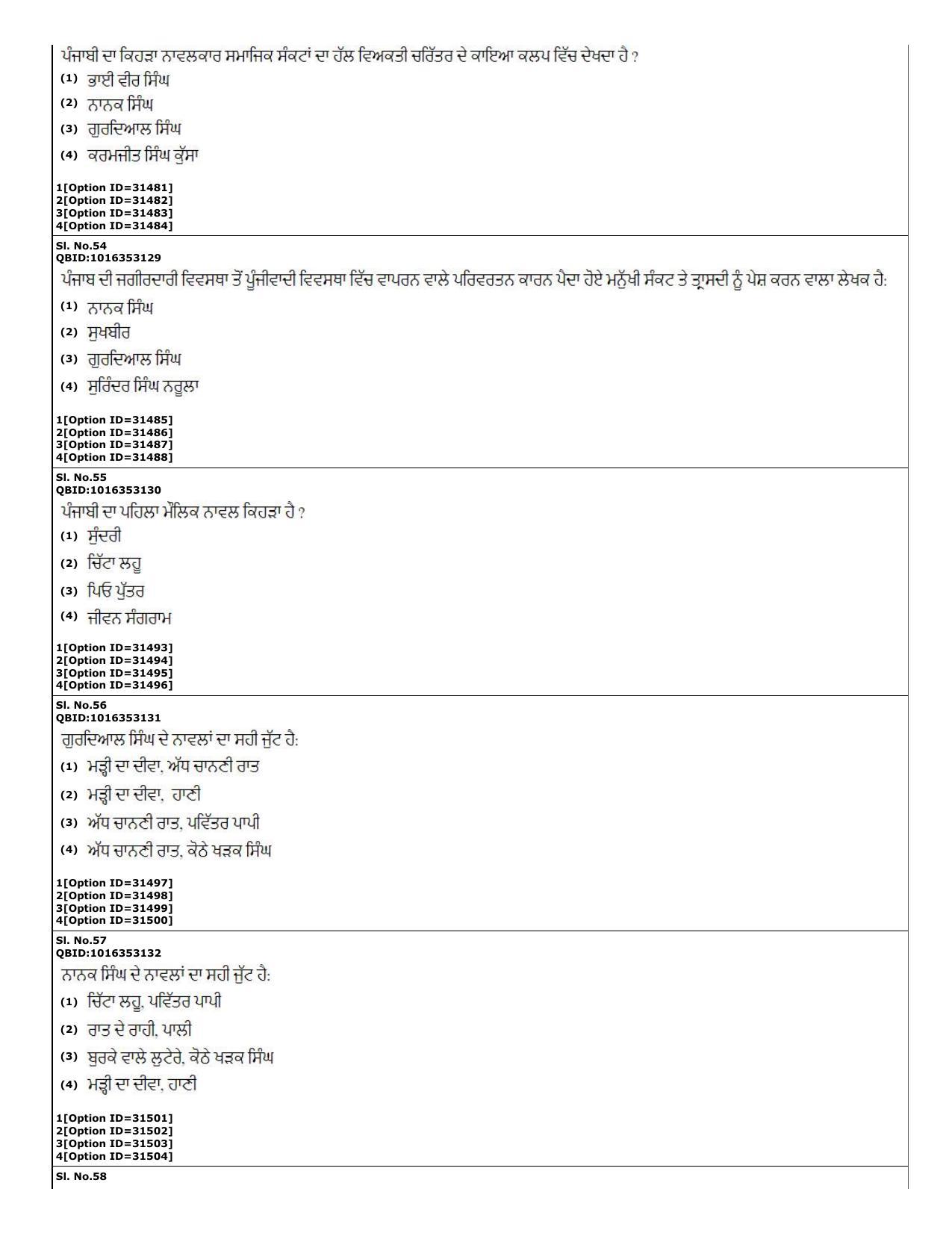 CUET (PG) 2022: PGQP-60 Punjabi (10-09-2022) Question Paper - Page 16
