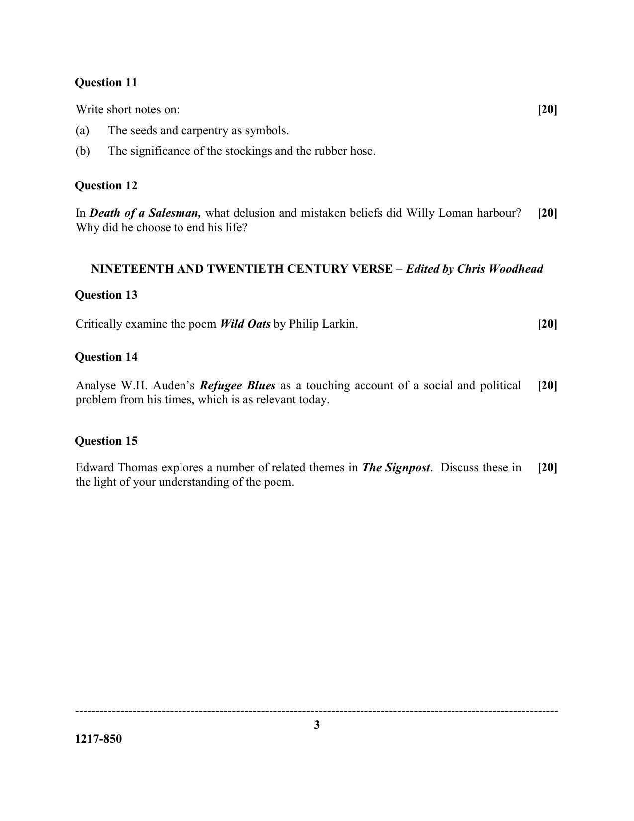 ISC Class 12 2017 Elective English Question Paper - Page 3