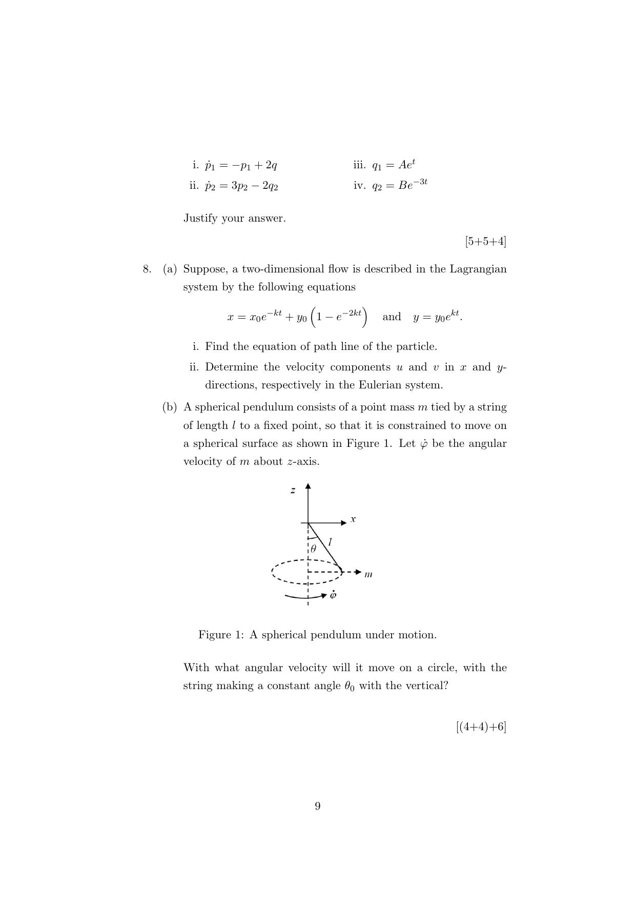 ISI Admission Test JRF in Physics and Applied Mathematics (PHB) 2023 Sample Paper - Page 9