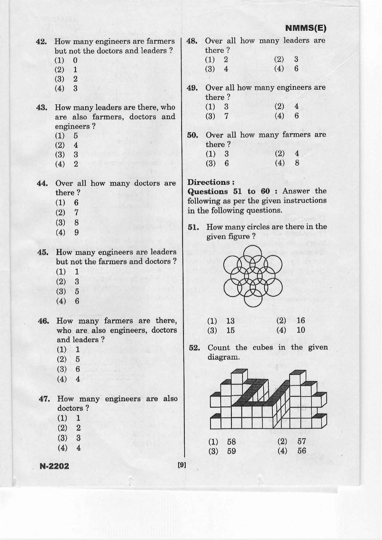 Telangana NMMS March 2022 English Question Paper - Page 9