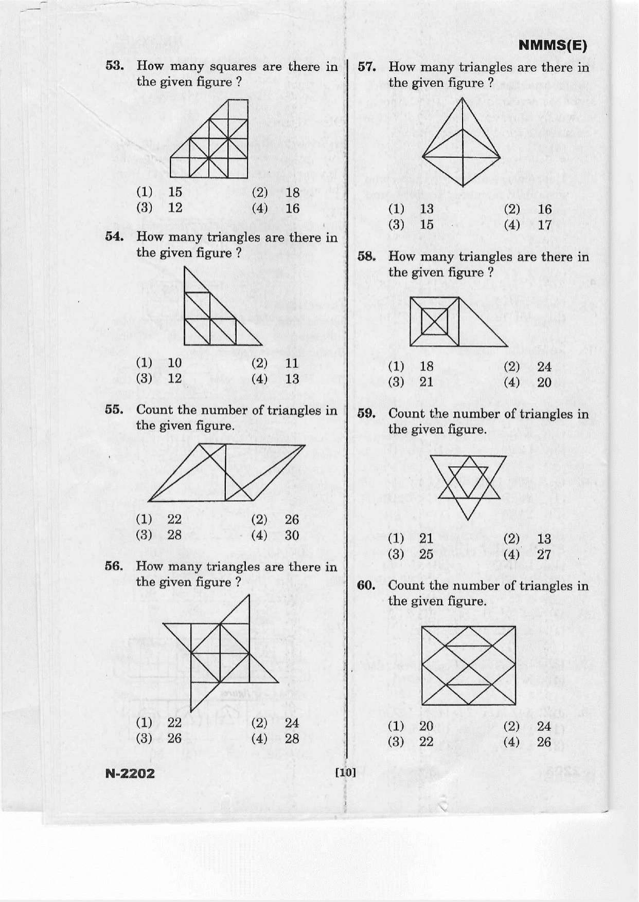 Telangana NMMS March 2022 English Question Paper - Page 10