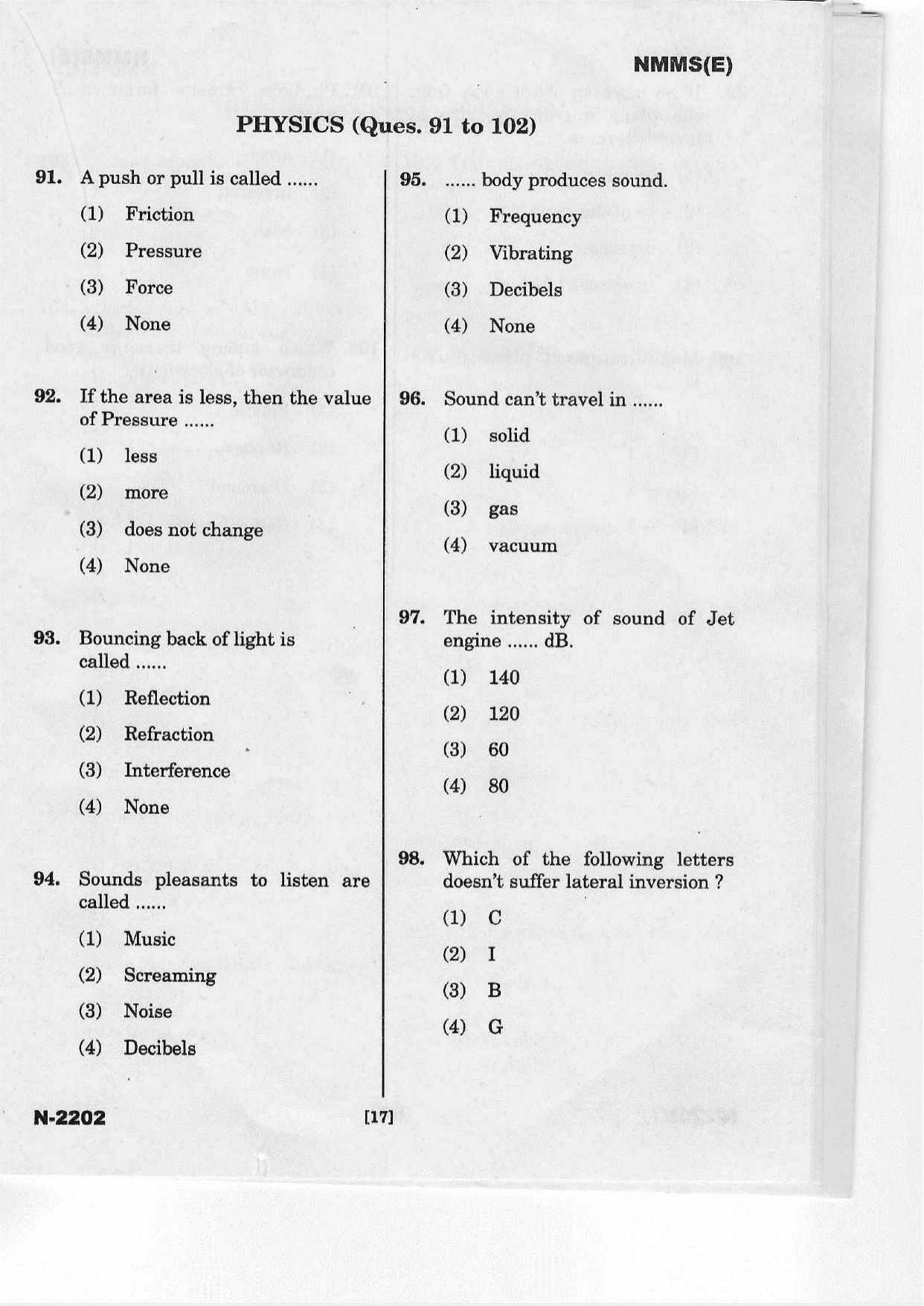 Telangana NMMS March 2022 English Question Paper - Page 15