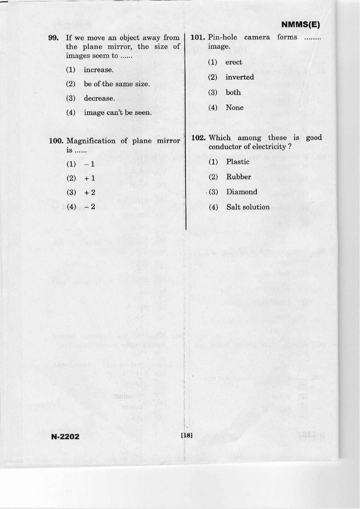 Telangana NMMS March 2022 English Question Paper - Page 16