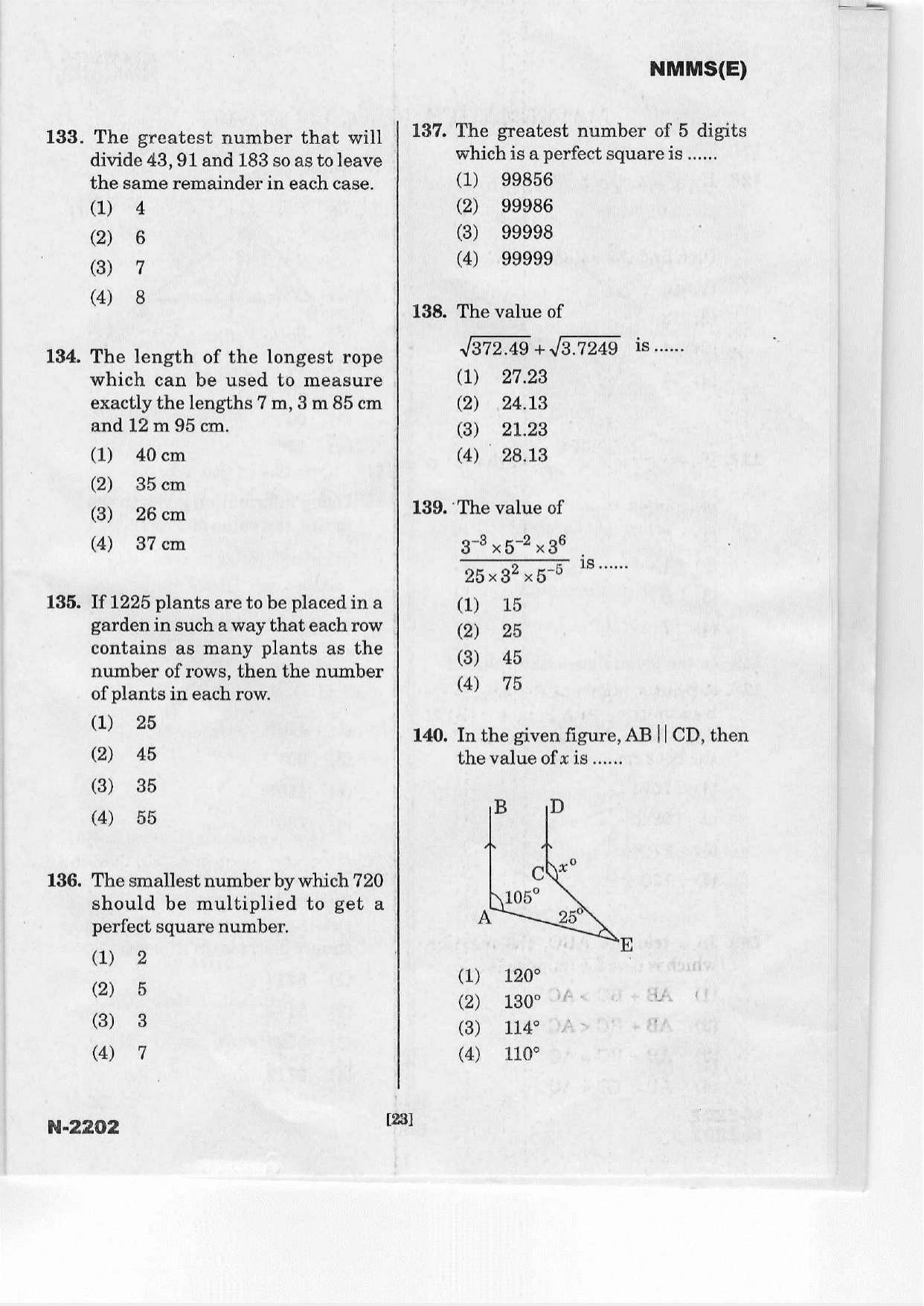 Telangana NMMS March 2022 English Question Paper - Page 21