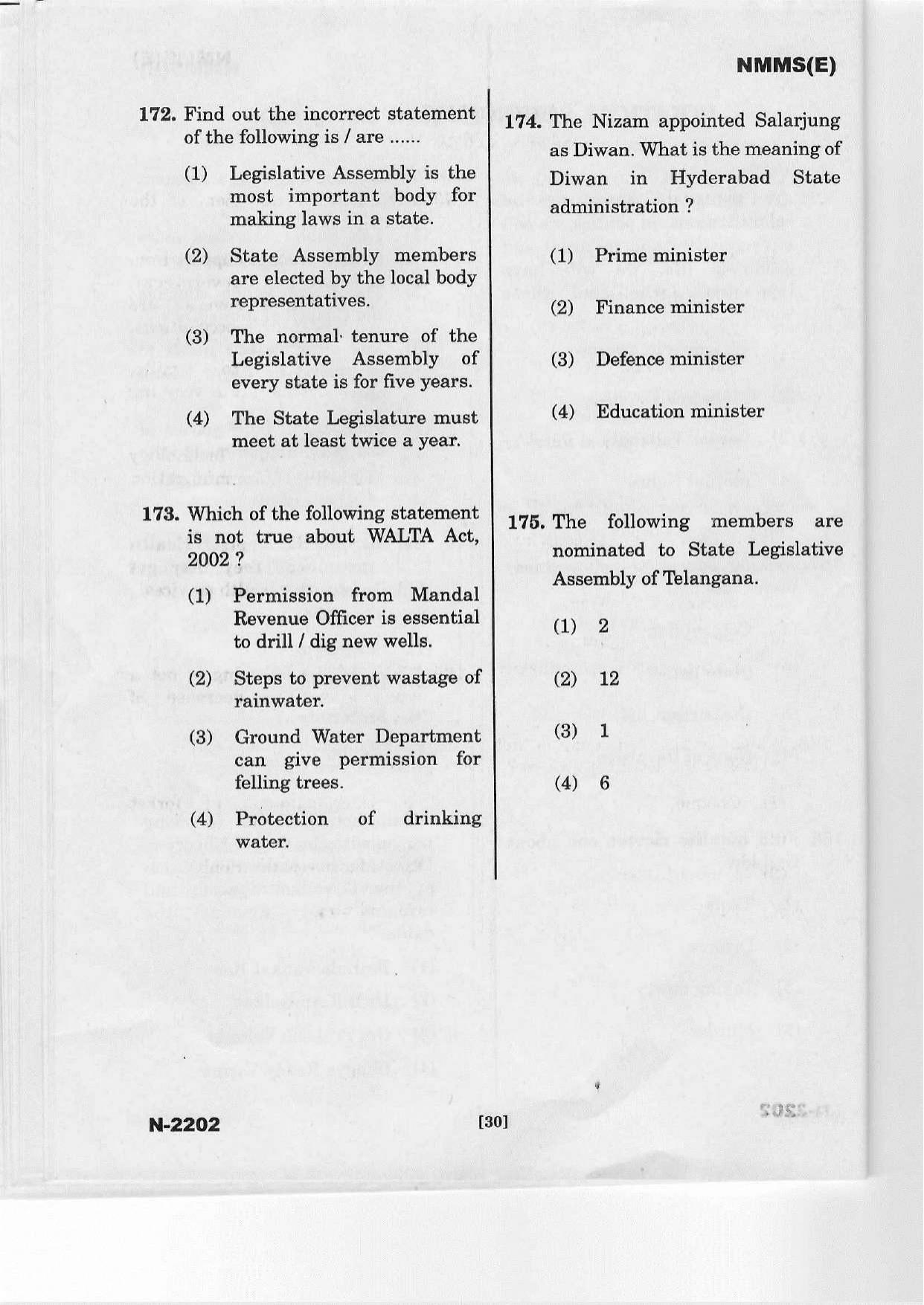 Telangana NMMS March 2022 English Question Paper - Page 28