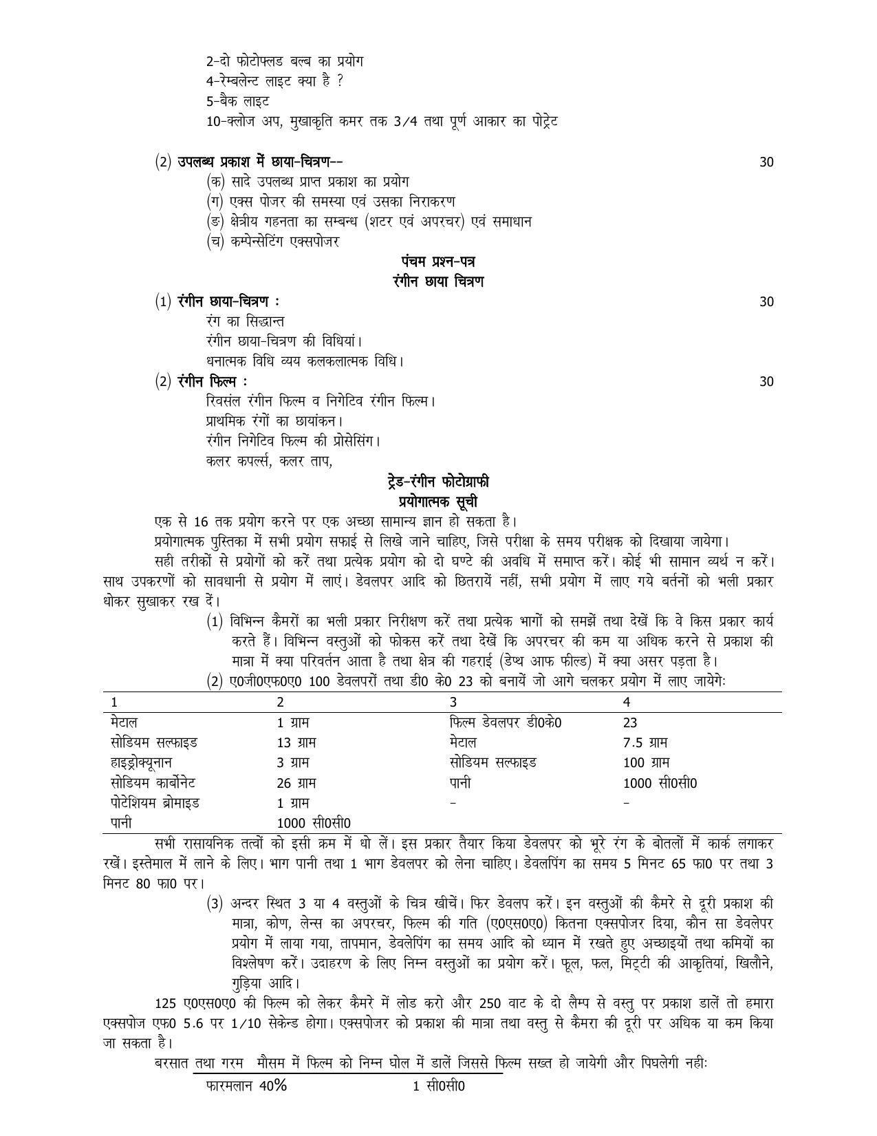 UP Board 11th Syllabus Trade-11 Colour Photography - Page 4