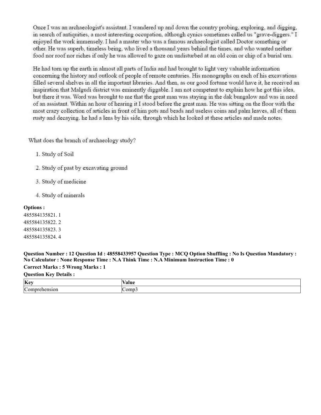 CUET 2023 English Telugu Shift 3 Question Paper - 18 June 2023 - Page 12