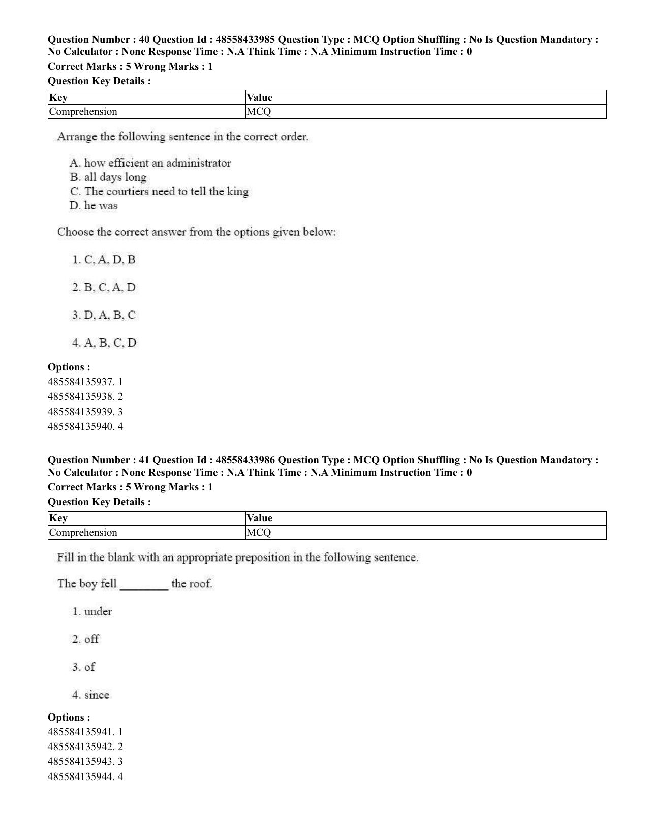 CUET 2023 English Telugu Shift 3 Question Paper - 18 June 2023 - Page 29