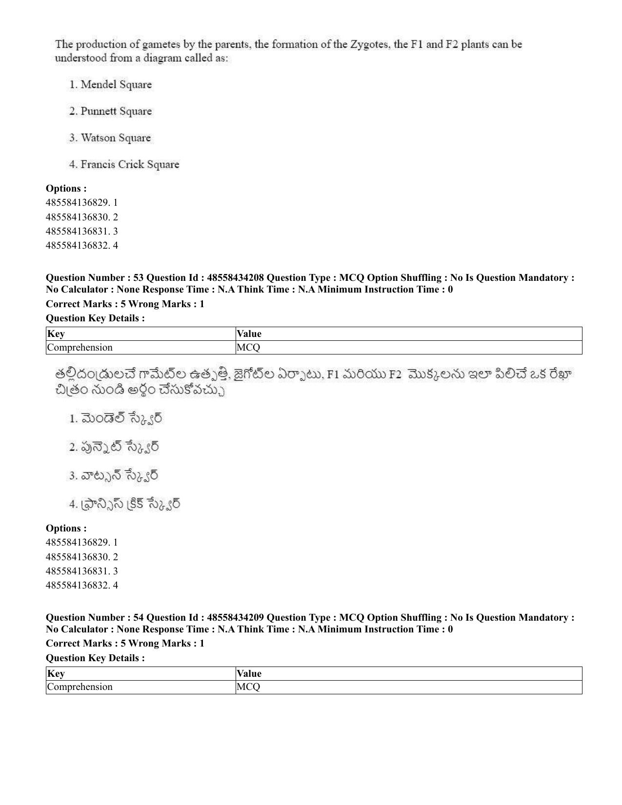 CUET 2023 English Telugu Shift 3 Question Paper - 18 June 2023 - Page 41