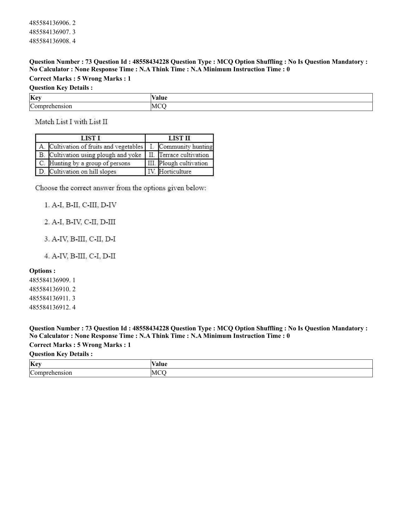 CUET 2023 English Telugu Shift 3 Question Paper - 18 June 2023 - Page 62