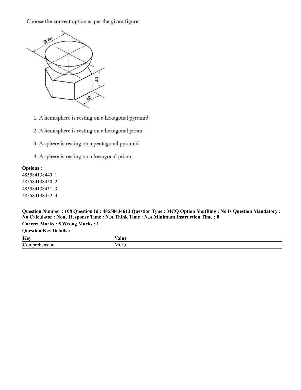 CUET 2023 English Telugu Shift 3 Question Paper - 18 June 2023 - Page 104