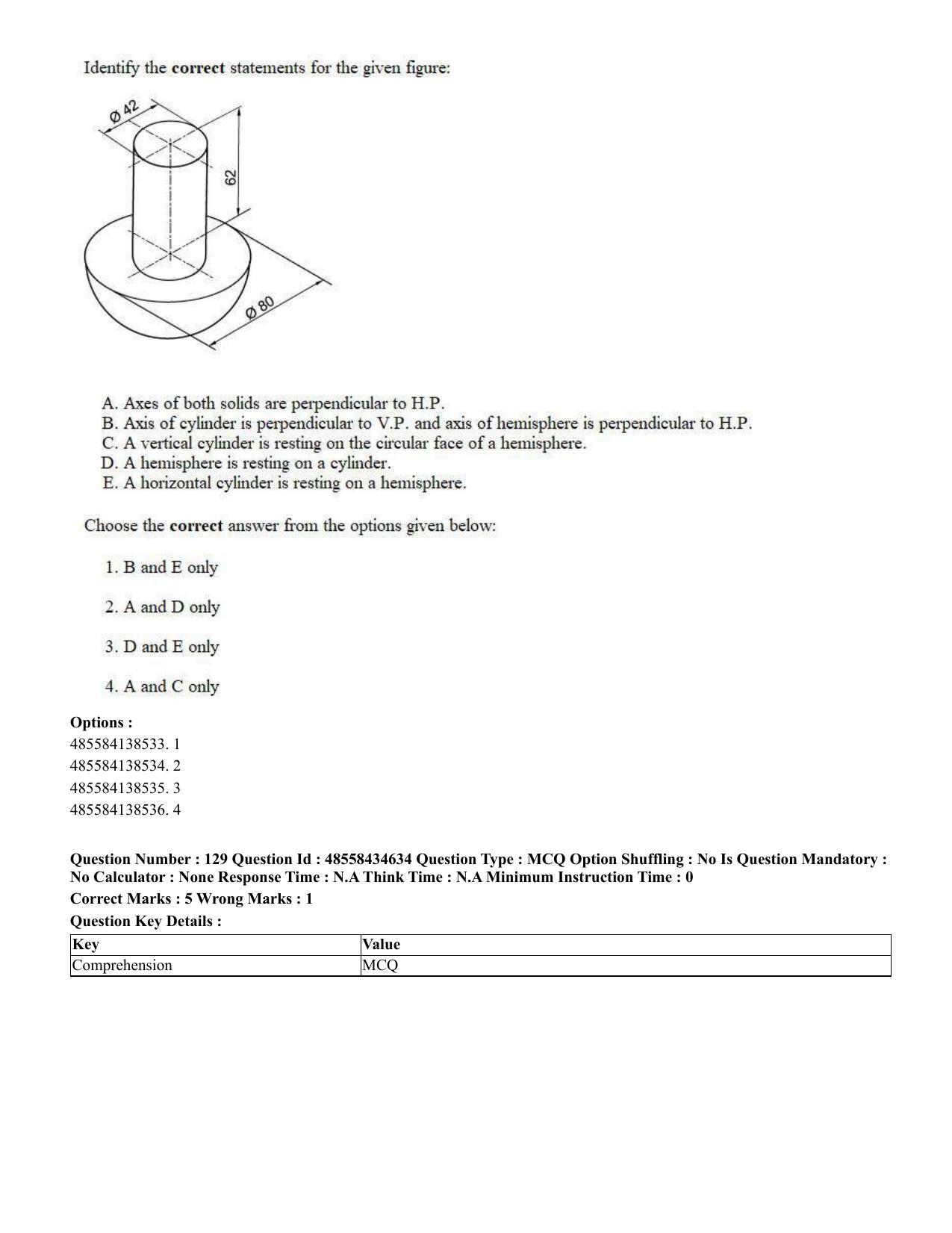 CUET 2023 English Telugu Shift 3 Question Paper - 18 June 2023 - Page 128