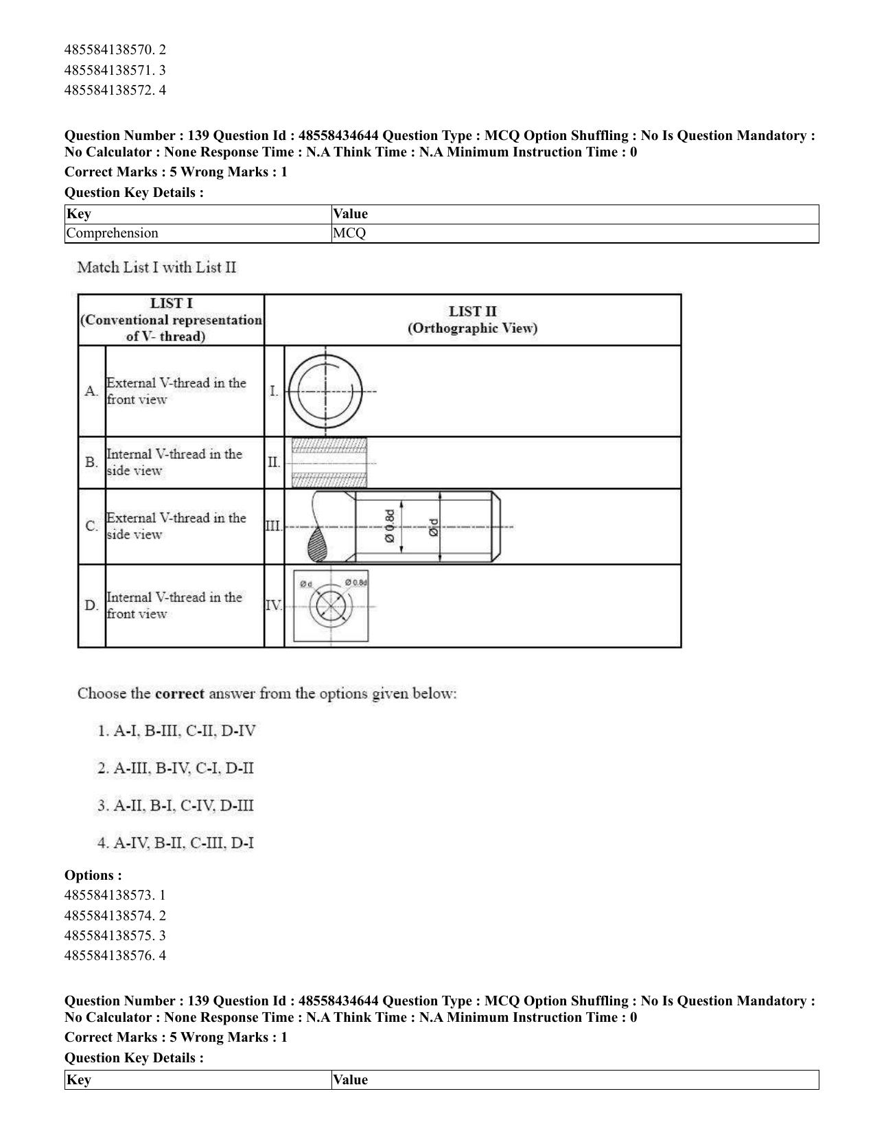 CUET 2023 English Telugu Shift 3 Question Paper - 18 June 2023 - Page 144