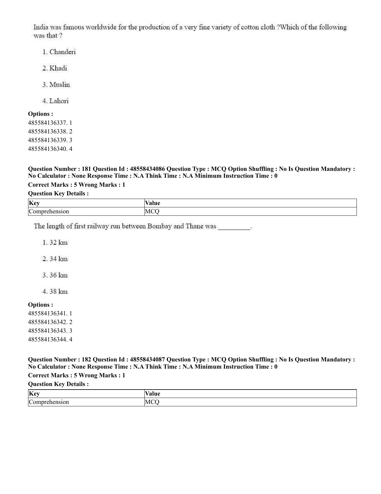 CUET 2023 English Telugu Shift 3 Question Paper - 18 June 2023 - Page 183