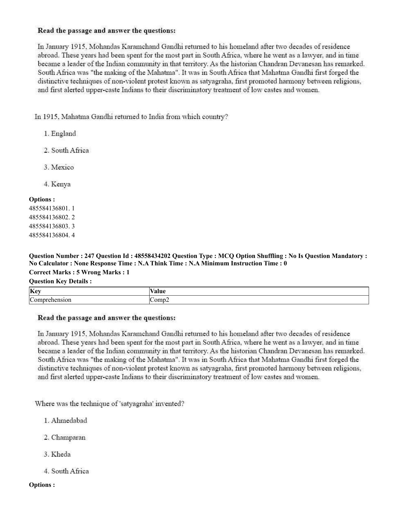 CUET 2023 English Telugu Shift 3 Question Paper - 18 June 2023 - Page 223