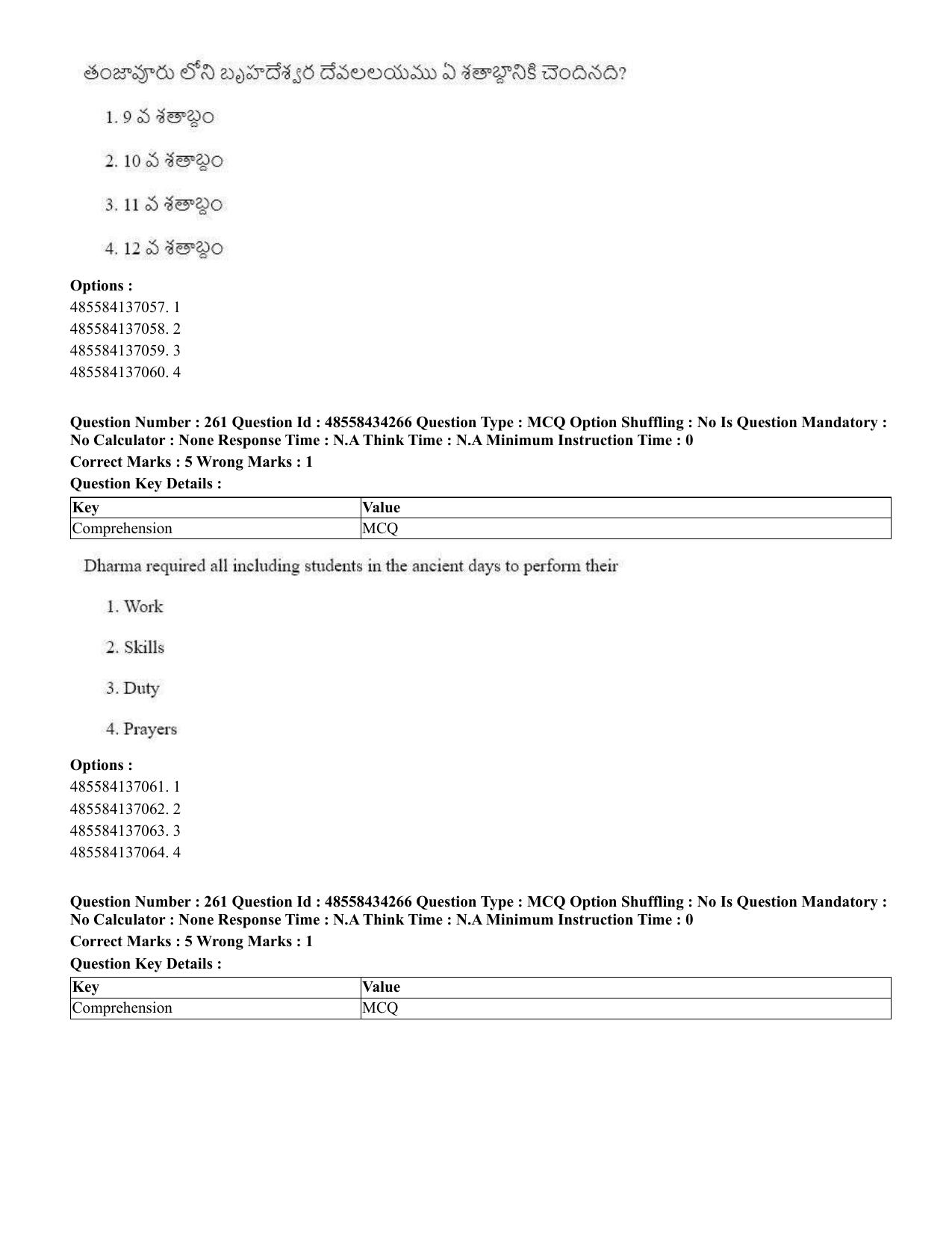 CUET 2023 English Telugu Shift 3 Question Paper - 18 June 2023 - Page 236