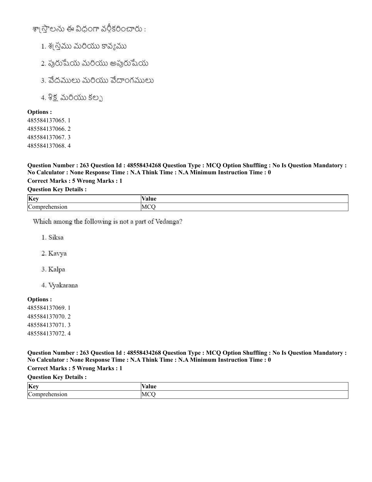 CUET 2023 English Telugu Shift 3 Question Paper - 18 June 2023 - Page 238
