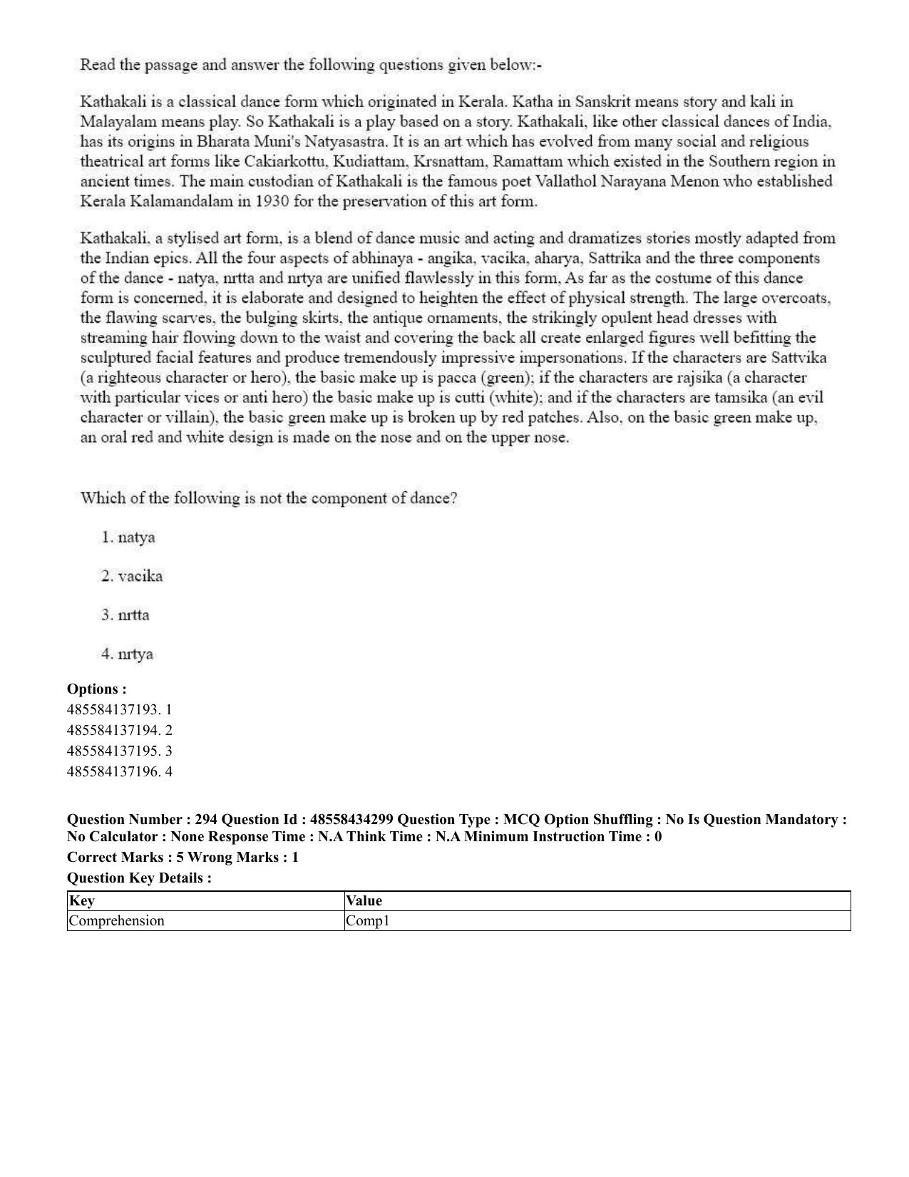 CUET 2023 English Telugu Shift 3 Question Paper - 18 June 2023 - Page 274