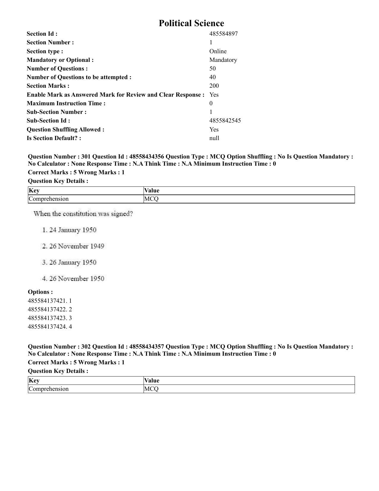 CUET 2023 English Telugu Shift 3 Question Paper - 18 June 2023 - Page 288