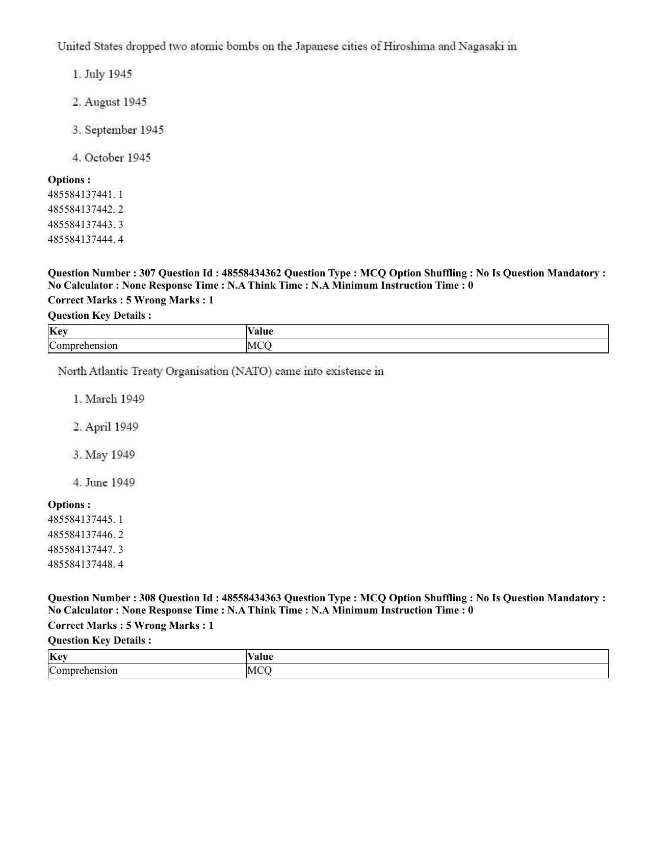 CUET 2023 English Telugu Shift 3 Question Paper - 18 June 2023 - Page 291