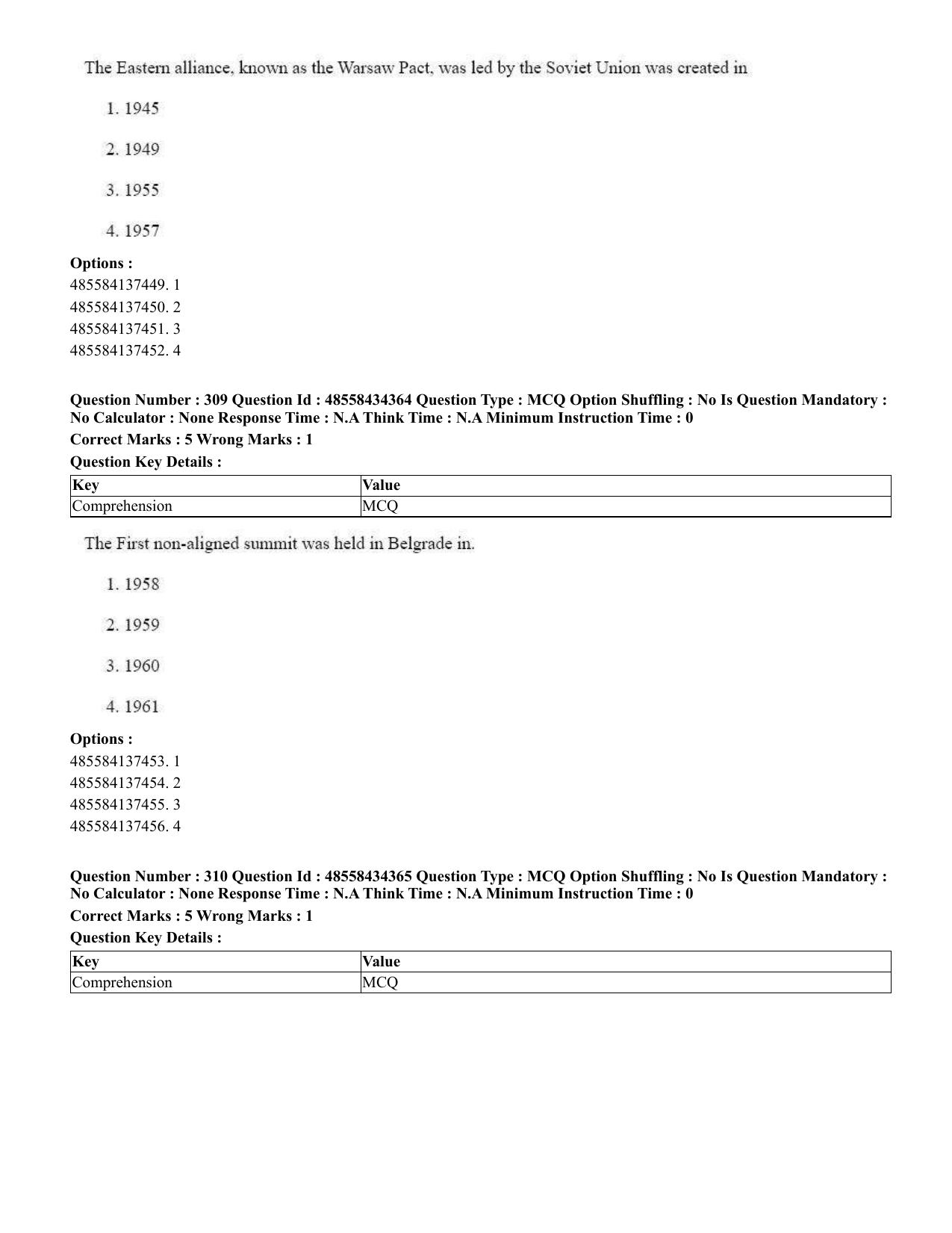 CUET 2023 English Telugu Shift 3 Question Paper - 18 June 2023 - Page 292