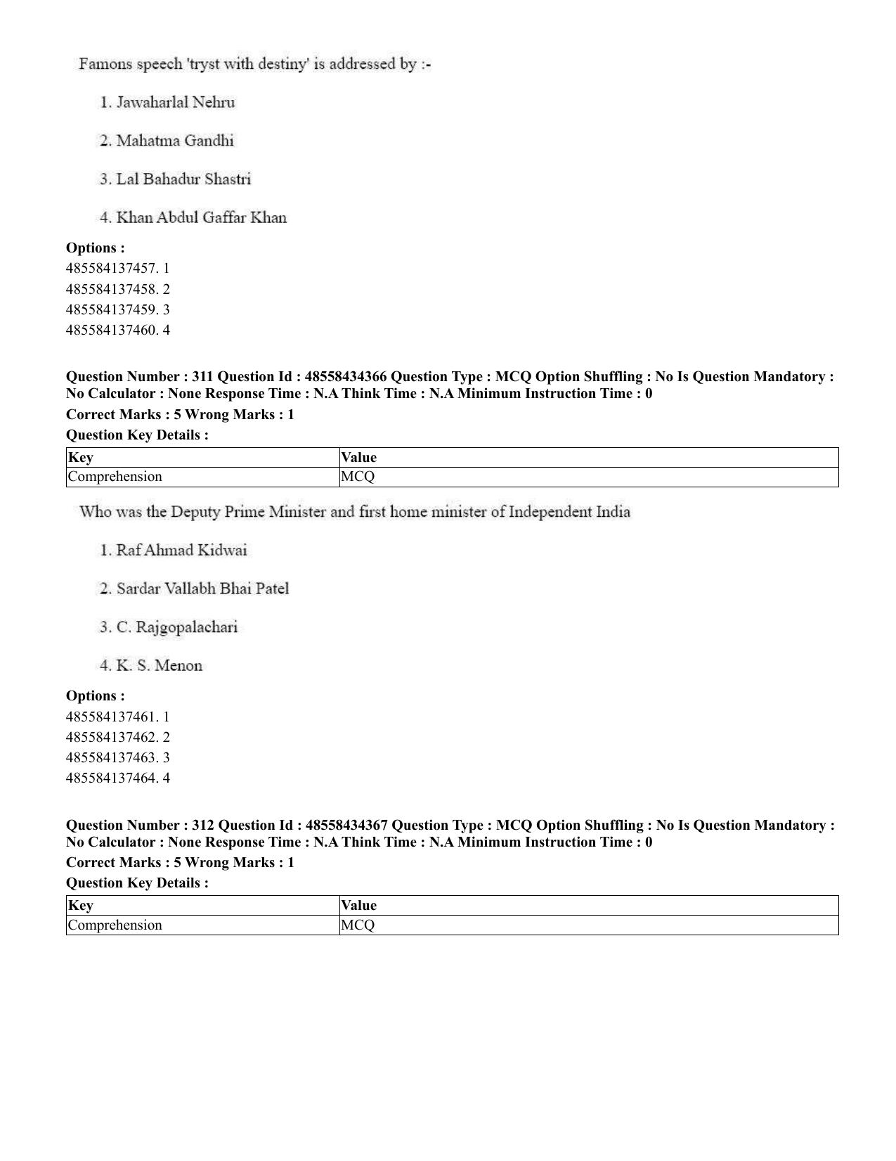 CUET 2023 English Telugu Shift 3 Question Paper - 18 June 2023 - Page 293