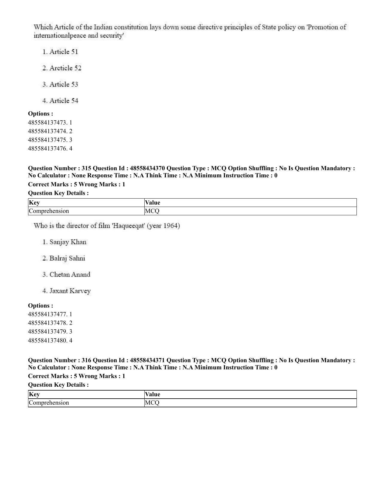 CUET 2023 English Telugu Shift 3 Question Paper - 18 June 2023 - Page 295