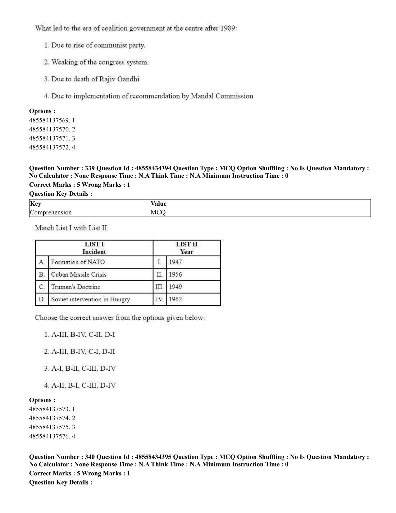 CUET 2023 English Telugu Shift 3 Question Paper - 18 June 2023 - Page 307