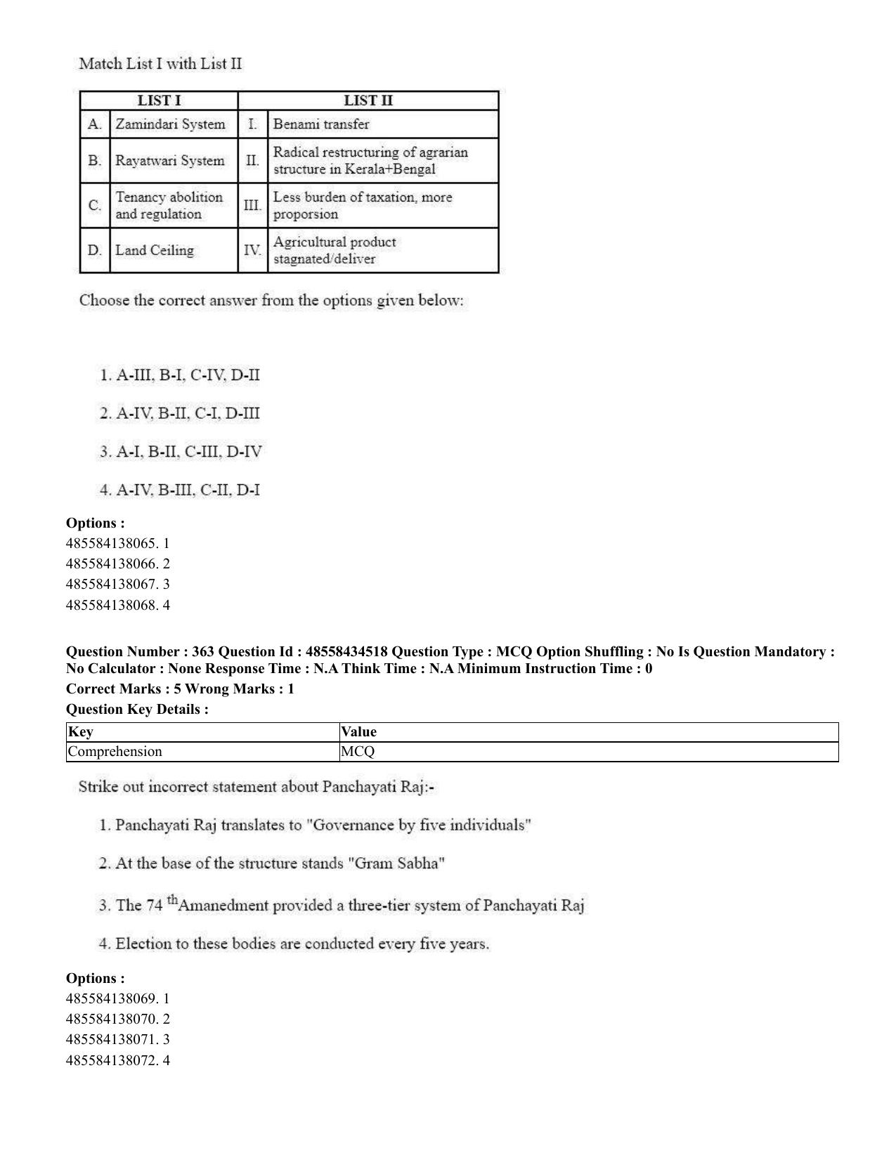 CUET 2023 English Telugu Shift 3 Question Paper - 18 June 2023 - Page 323