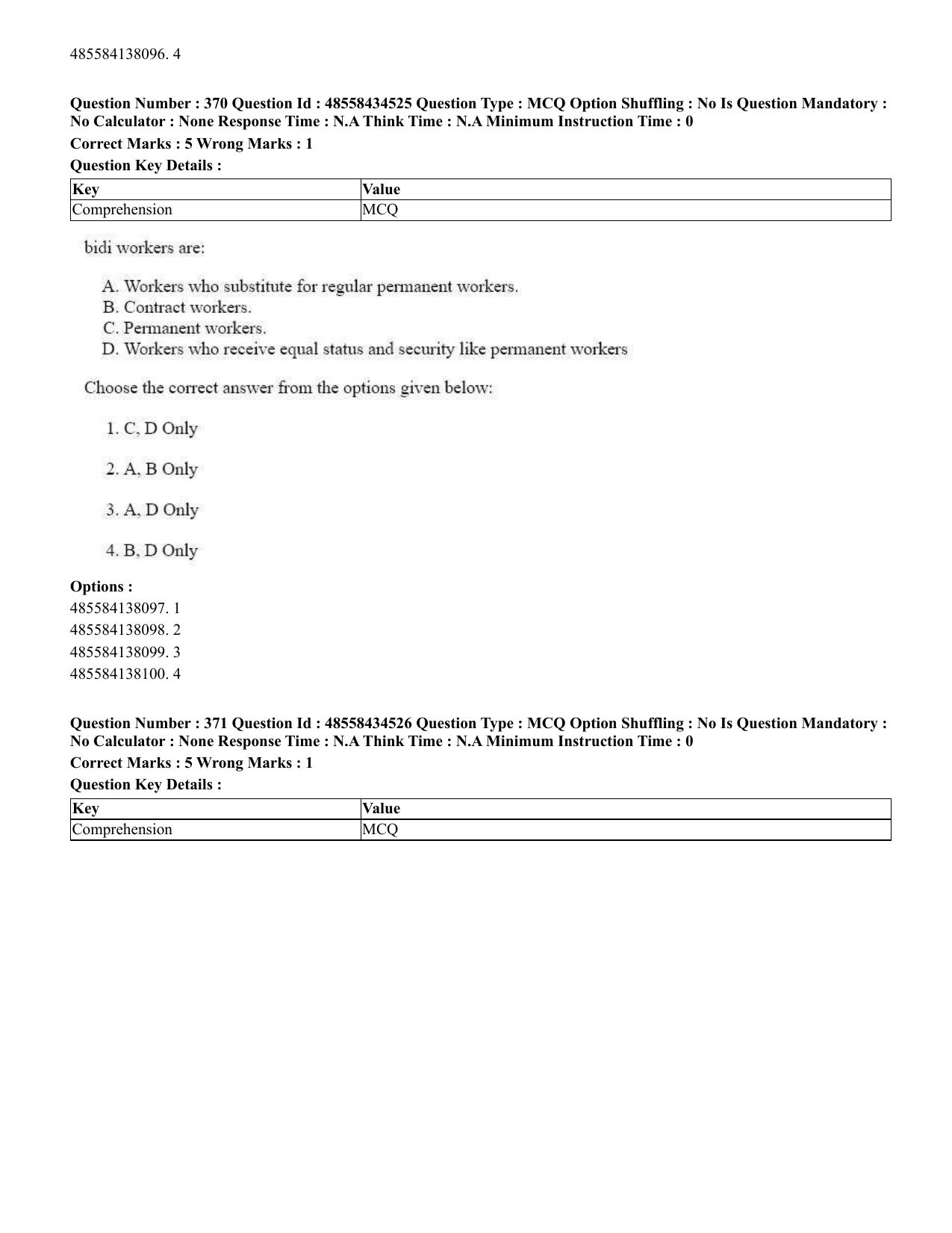 CUET 2023 English Telugu Shift 3 Question Paper - 18 June 2023 - Page 327