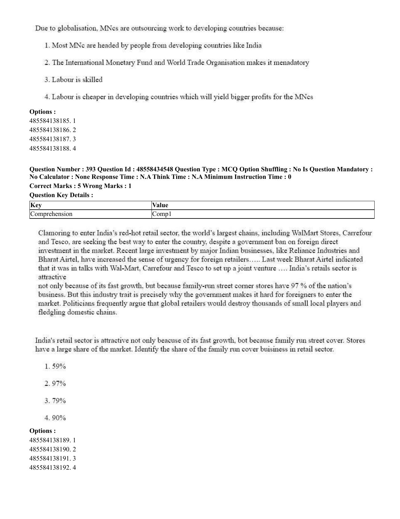 CUET 2023 English Telugu Shift 3 Question Paper - 18 June 2023 - Page 339