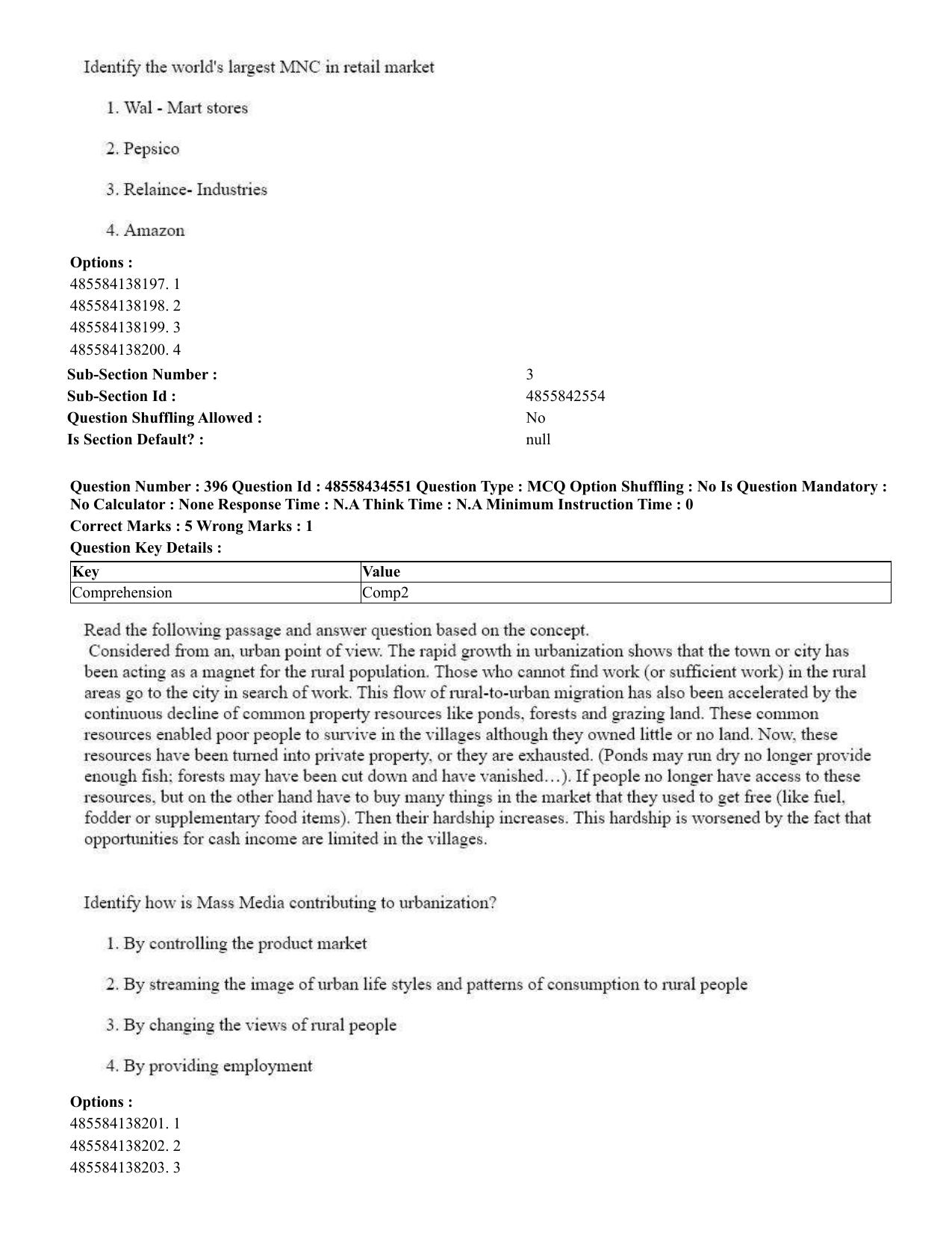 CUET 2023 English Telugu Shift 3 Question Paper - 18 June 2023 - Page 341