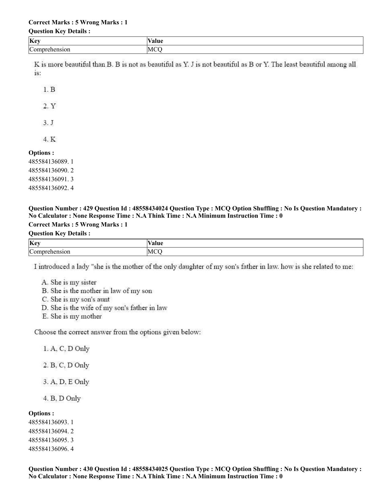 CUET 2023 English Telugu Shift 3 Question Paper - 18 June 2023 - Page 359
