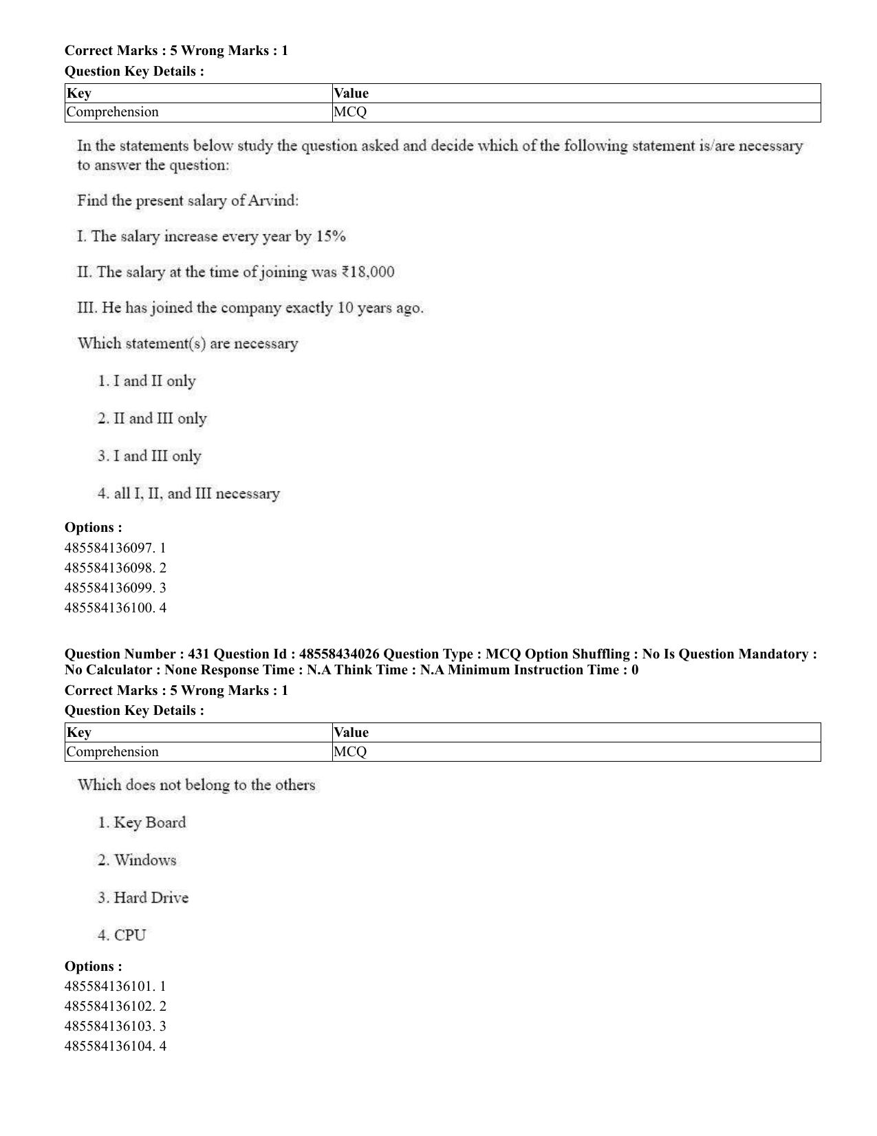 CUET 2023 English Telugu Shift 3 Question Paper - 18 June 2023 - Page 360