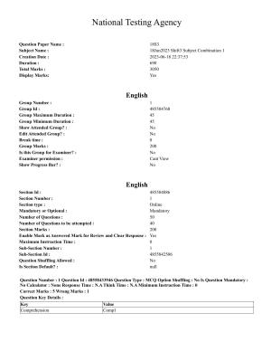 CUET 2023 English Telugu Shift 3 Question Paper - 18 June 2023