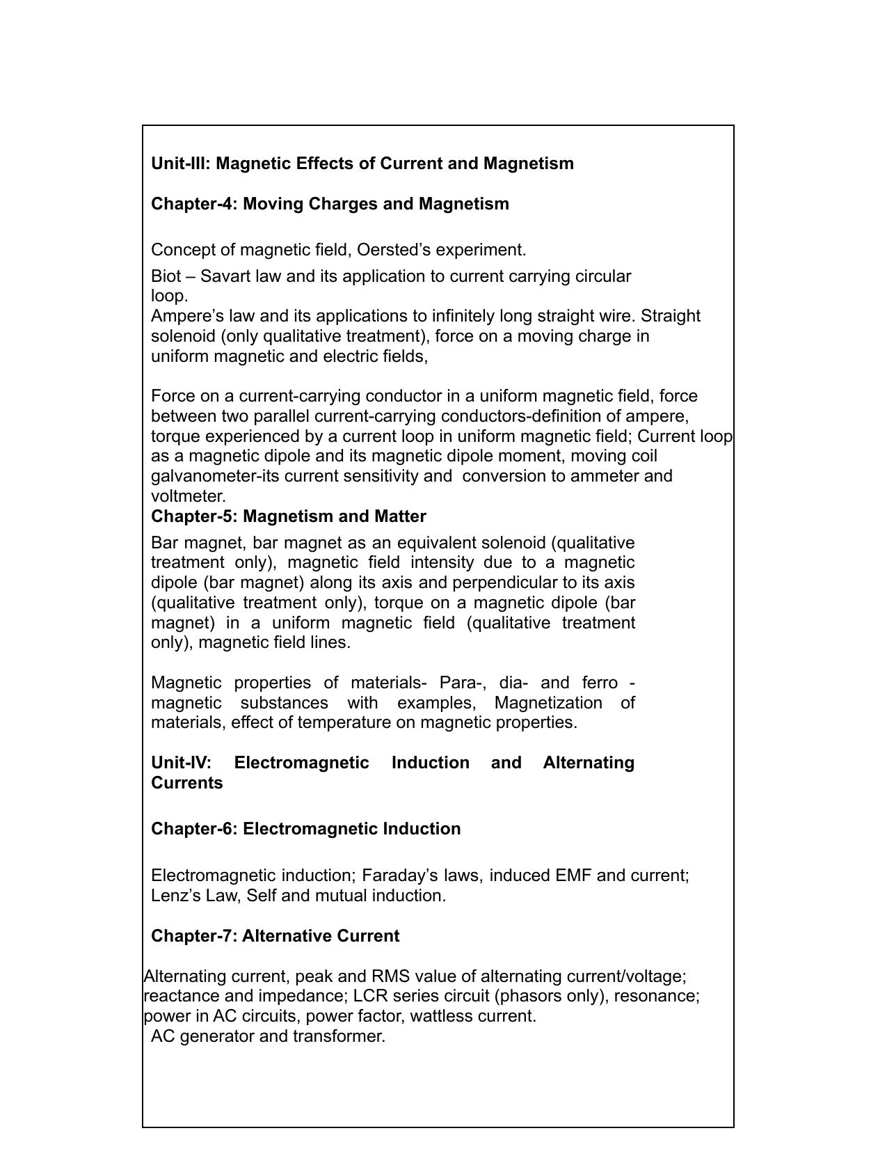 Edudel Class 12 Physics Syllabus - Page 2