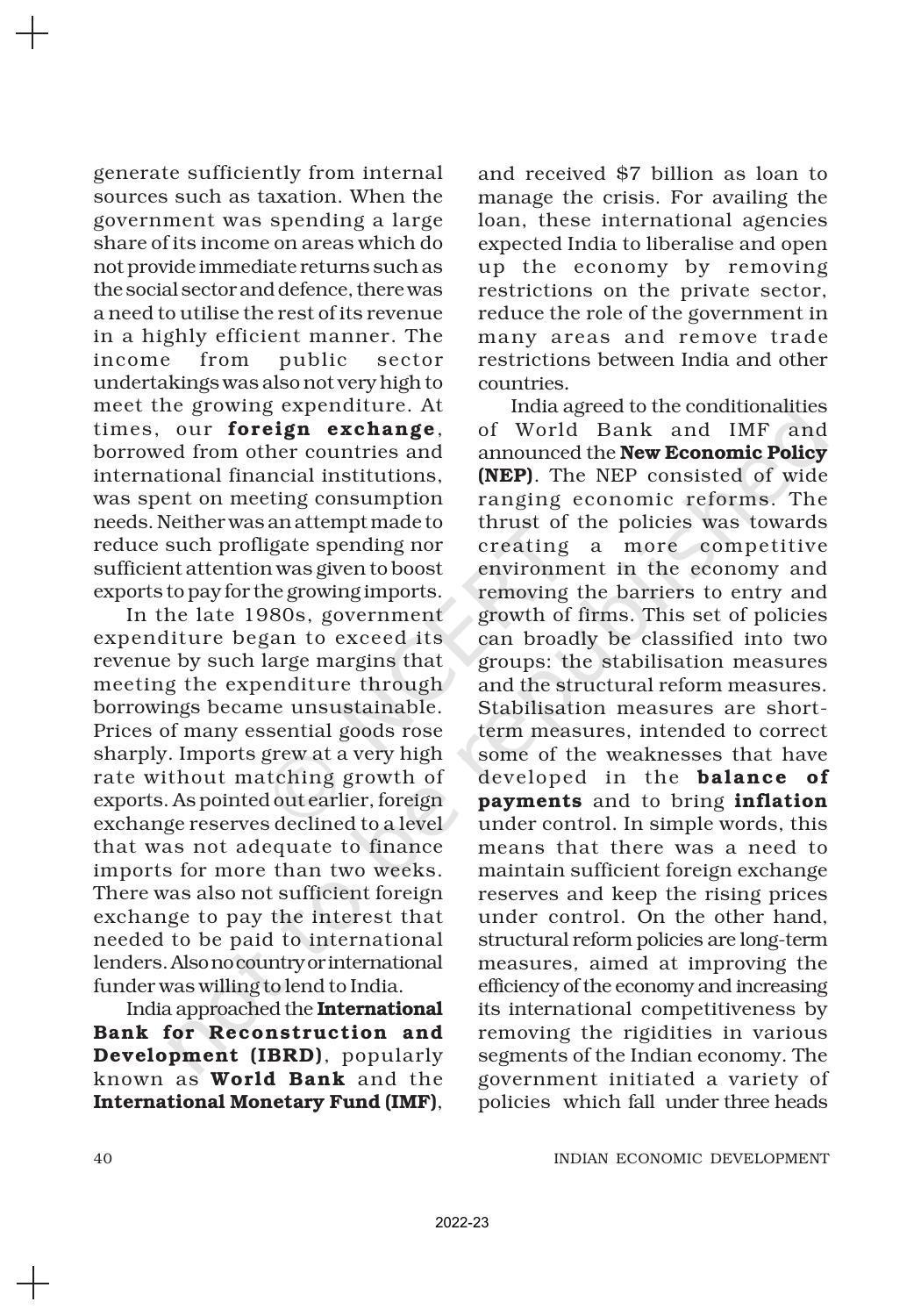 NCERT Book for Class 11 Economics (Indian Economics) Chapter 3 Liberalisation, Privatisation and Globalisation : An Appraisal - Page 5