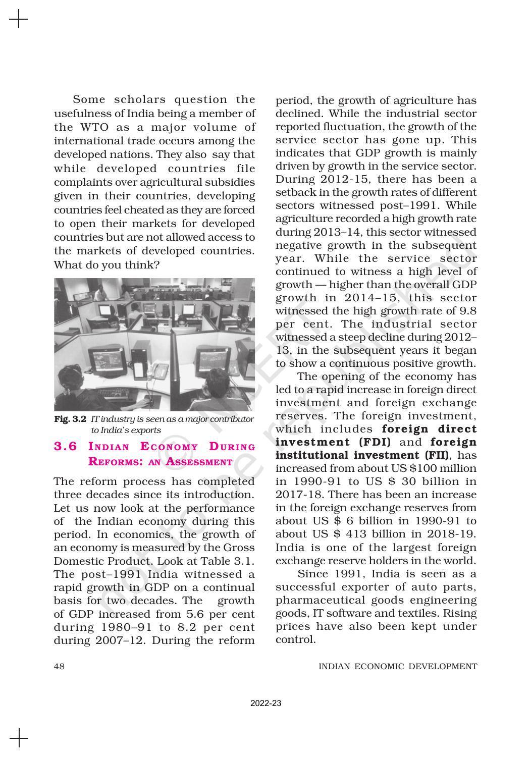 NCERT Book for Class 11 Economics (Indian Economics) Chapter 3 Liberalisation, Privatisation and Globalisation : An Appraisal - Page 13