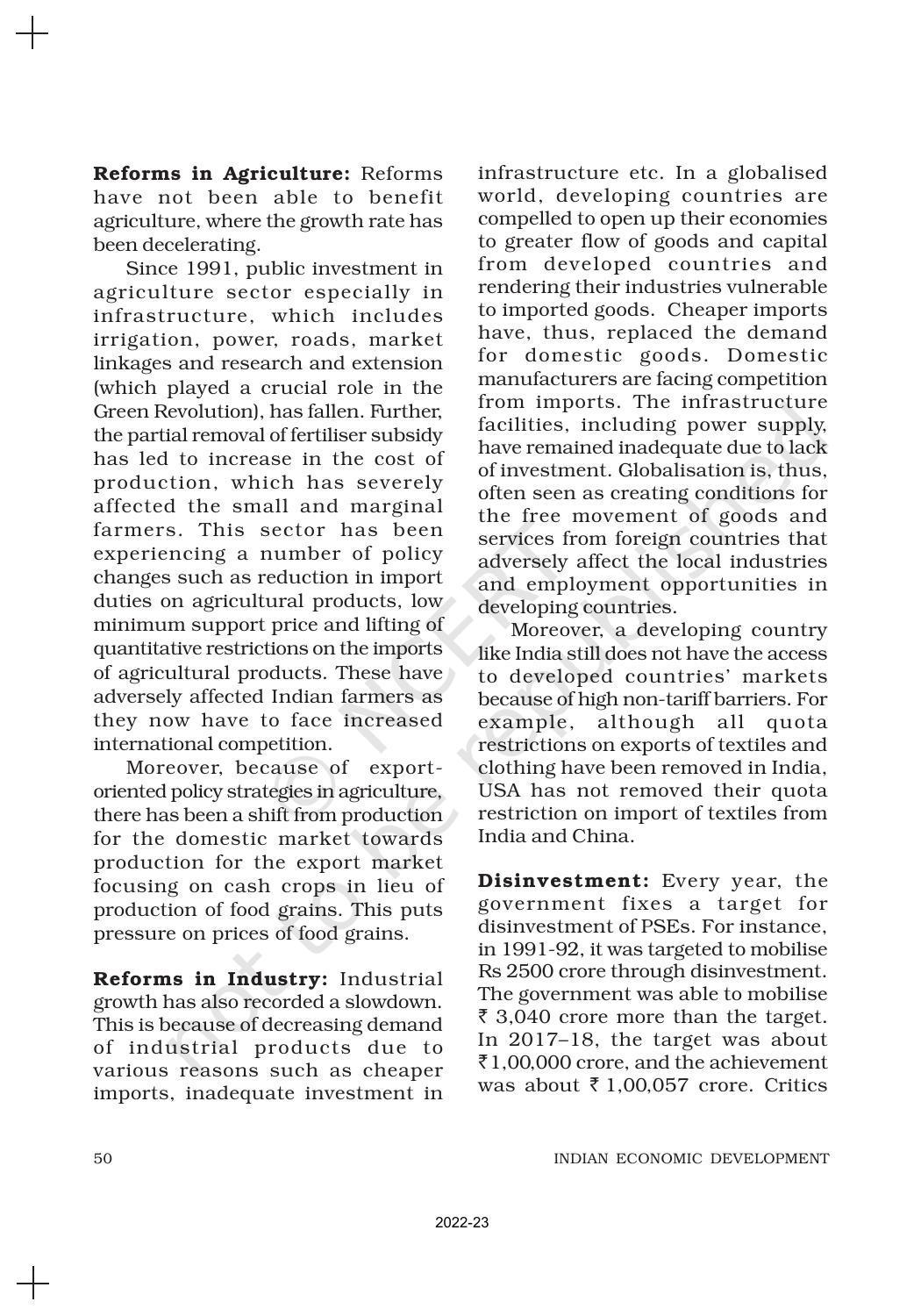 NCERT Book for Class 11 Economics (Indian Economics) Chapter 3 Liberalisation, Privatisation and Globalisation : An Appraisal - Page 15